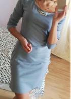 Rosewe Back Zipper Closure Grey Round Neck Bodycon Dress