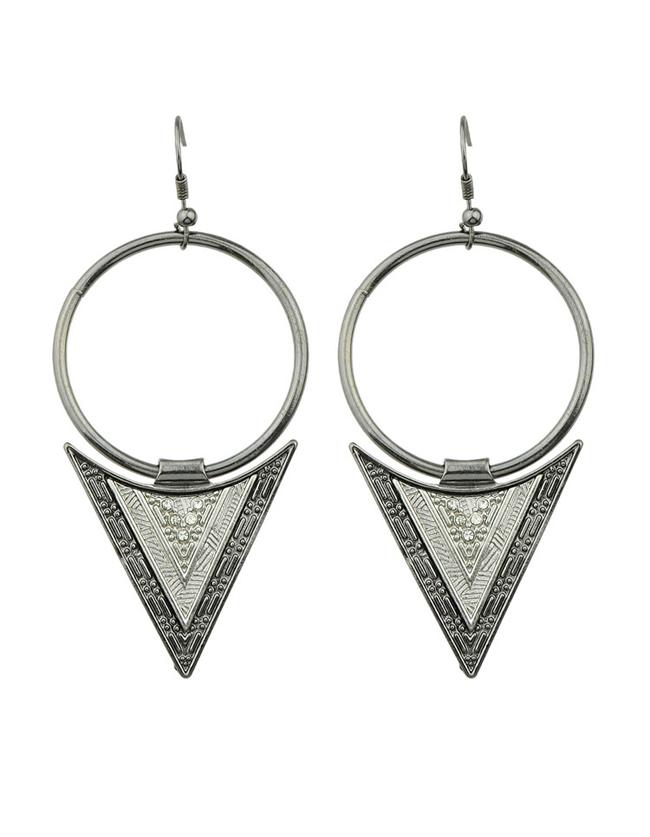 Shein Round Triangle Shape Large Earrings