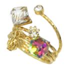 Shein Colorful Crystal Rings Set