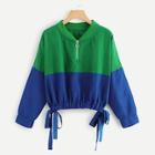 Shein Quarter Zip Knot Jacket