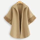 Shein Plus Faux Fur Detail Coat