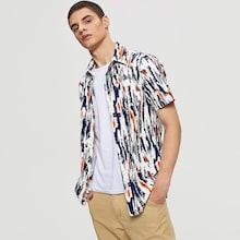 Shein Men Mixed Print Shirt