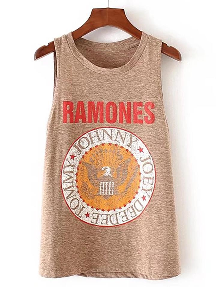 Shein Graphic Print Sleeveless Tee