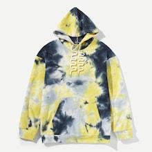 Shein Men Tie Dye Drawstring Hoodie Sweatshirt