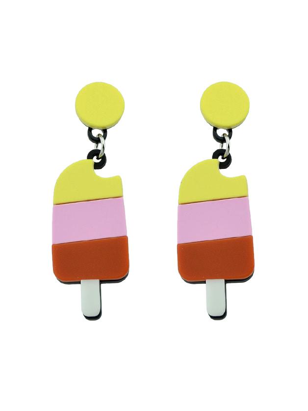 Shein Lovely Colorful Acrylic Ice Cream Drop Party Earrings