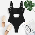 Shein Eyelet Buckle Two Piece Swimwear