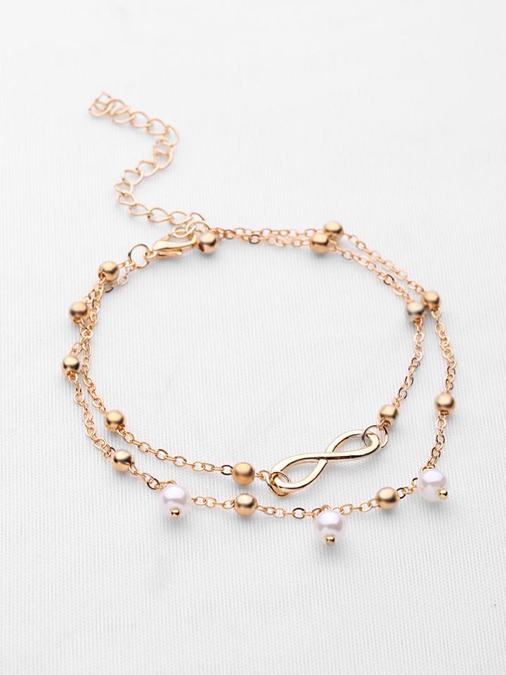 Shein Faux Pearl Link Bracelet/anklet