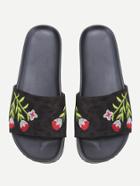 Shein Flower Embroidery Slip On Flats