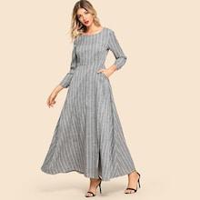 Shein Pinstripe Longline Dress