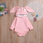 Shein Toddler Girls Raglan Sleeve Hooded Jumpsuit