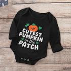 Shein Toddler Boys Letter & Halloween Print Jumpsuit