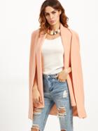 Shein Pink Shawl Collar Cape Blazer