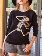 Shein Skeleton Long Sleeve Sweater