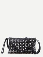 Shein Black Pu Studded Envelope Bag