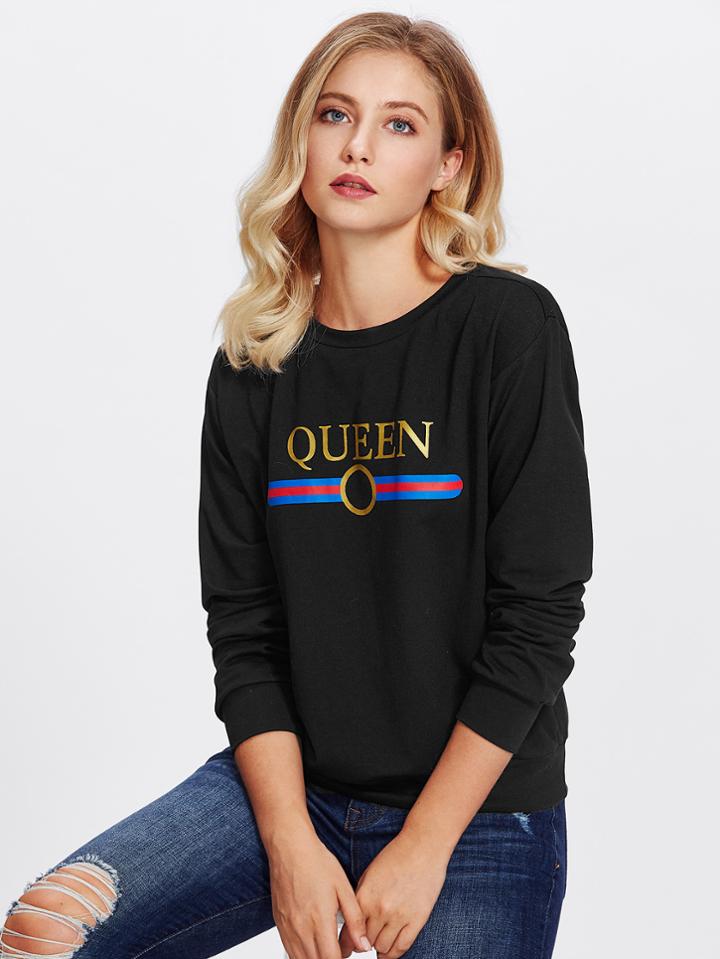 Shein Mixed Print Sweatshirt