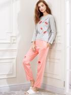 Shein Graphic Print Long Sleeve Tee And Pajama Pants Set