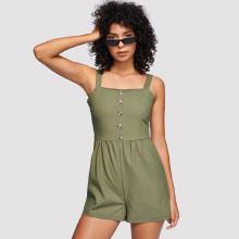 Shein Single Breasted Cami Romper