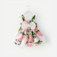 Shein Girls Floral Print Bow Tie Cami Dress