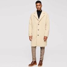 Shein Men Single Breasted Teddy Coat