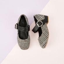 Shein Toddler Girls Asymmetrical Plaid Flats