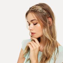 Shein Metal Leaf Headband