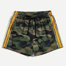 Shein Men Camo Print Drawstring Waist Shorts