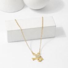 Shein Rhinestone Bird Pendant Necklace