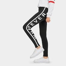 Shein Girls Letter Print Side Leggings