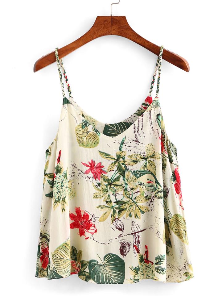 Shein Flower Print Swing Cami Top