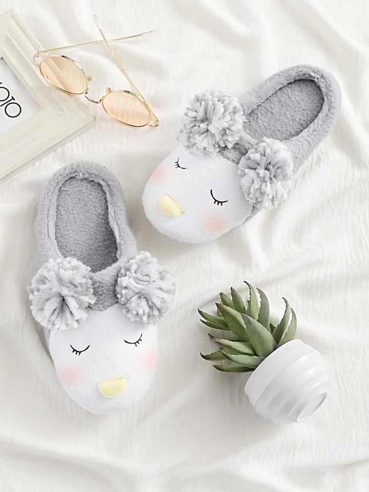 Shein Pom Pom Decorated Cute Slippers