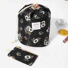 Shein Flower Print Drawstring Storage Bag With Pouch