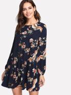 Shein Mixed Print Drop Waist Dress