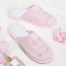 Shein Letter & Crown Embroidery Flat Slippers