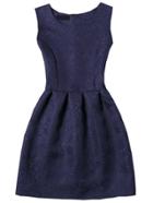 Shein Navy Sleeveless Jacquard A-line Dress
