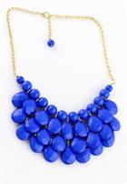 Shein Charming Style Shine Blue Beads Necklace