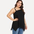 Shein Plus One Shoulder Asymmetrical Hem Top