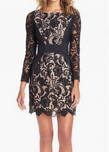 Rosewe Sexy Round Neck Three Quarter Sleeve Bandage Dress