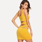 Shein Cut Out Back Scoop Neck Dress
