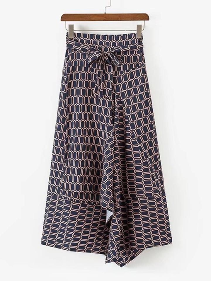 Shein Self Tie Asymmetrical Skirt