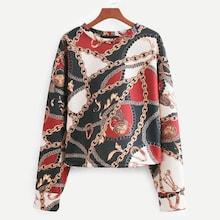 Shein Chain Print Sweatshirt