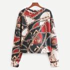 Shein Chain Print Sweatshirt