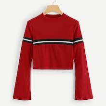 Shein Contrast Taped Sided Sweatshirt