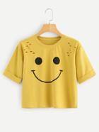 Shein Roll Up Sleeve Tee