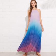 Shein Backless Knot Back Halter Dress
