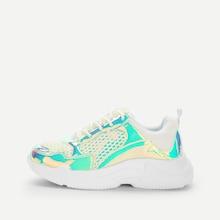 Shein Lace-up Mesh Chunky Sneakers