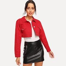 Shein Button Up Crop Jacket