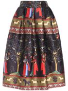 Shein Multicolor High Waist Tribal Print Skirt
