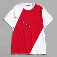Shein Men Cut And Sew Tape Detail Tee
