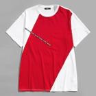 Shein Men Cut And Sew Tape Detail Tee