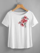 Shein Embroidered Tee